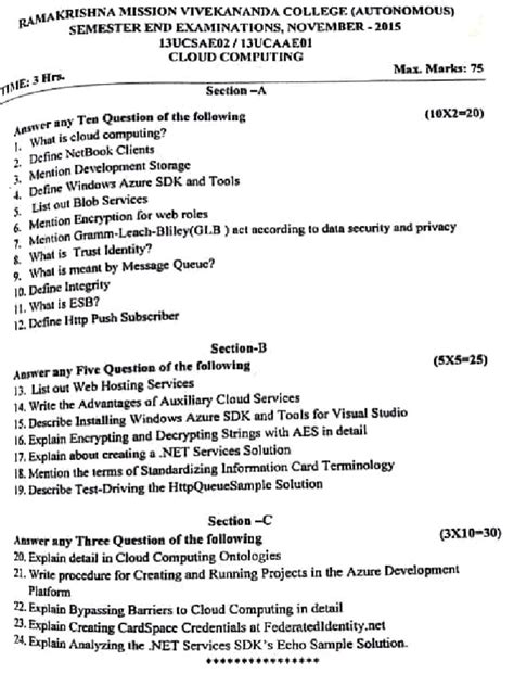 Grid And Cloud Computing Question Paper With Answers