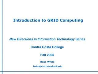 Grid Computing Paper Presentation Abstract