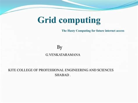 Grid Computing Paper Presentation Pdf