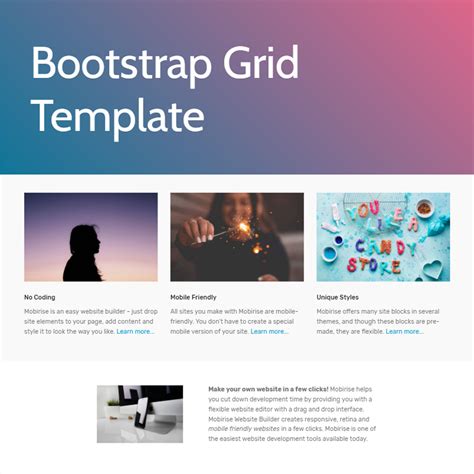 grid design in bootstrap
