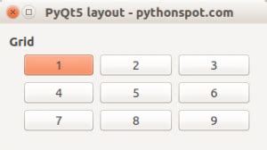 Grid Layout Example Pyqt