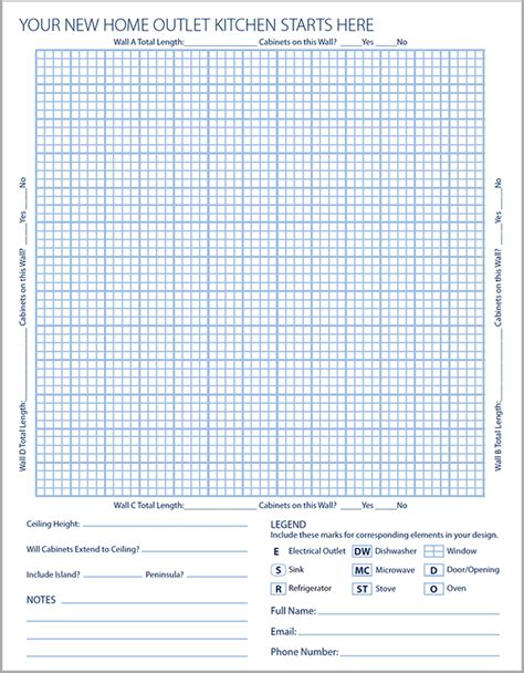 Grid Paper Kitchen Planner