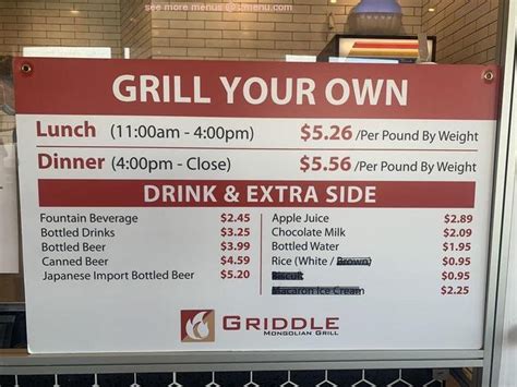 Griddle Mongolian Grill - Eastvale Menu