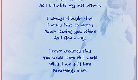 Grief Poems Child Loss
