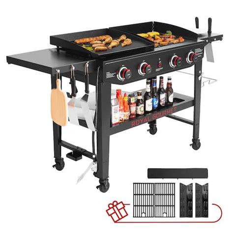 Grill Griddle Combo With Hood