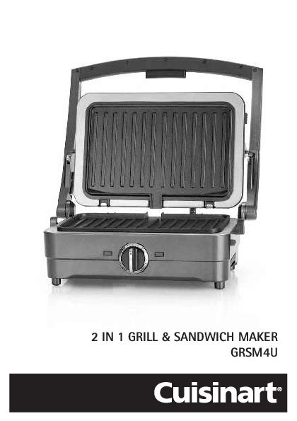 Grill Sandwich Maker Instructions