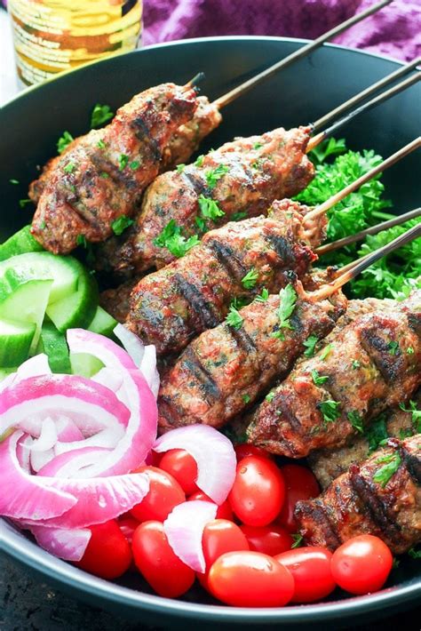 grilling beef kebabs