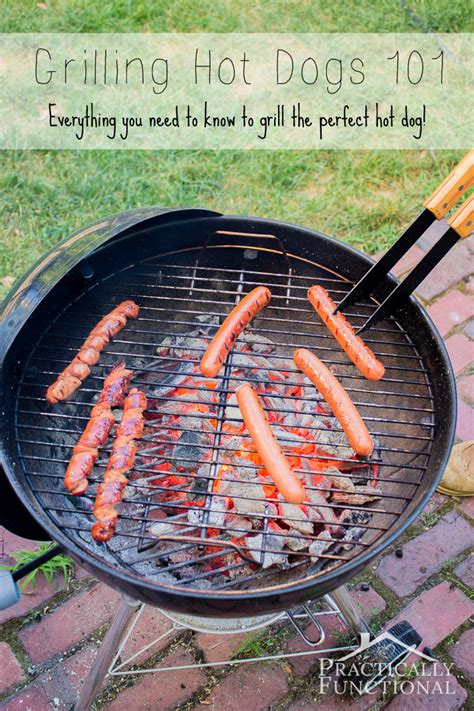 grilling hot dogs