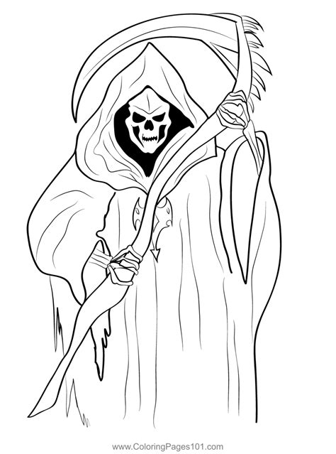 Grim Reaper Coloring Pages