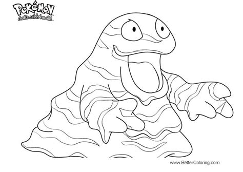 Grimer Pokemon Coloring Page
