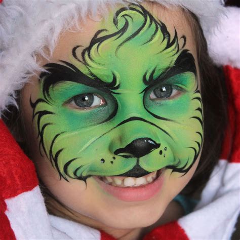 grinch face paint