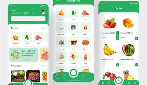 Grocery Store App Design Shopping Concept Shopping
