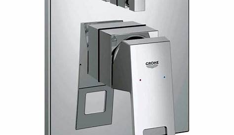 Grohe Eurocube Chrome Basin Mixer Tap With Pop Up Waste