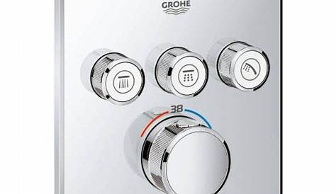 Grohe SmartControl Round Thermostatic Shower Valve with 3