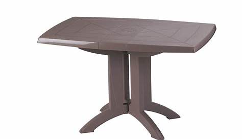 Grosfillex 46" Round Resin Outdoor Pedestal Table