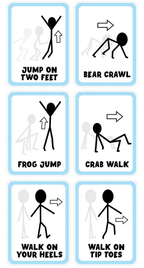 Gross Motor Skills Printables