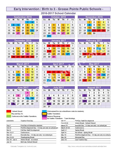 Grosse Pointe School Calendar 2025