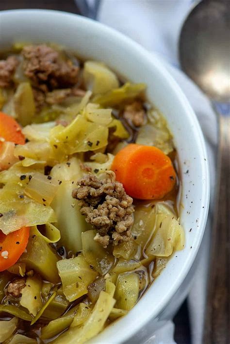 ground beef cabbage soup crock pot