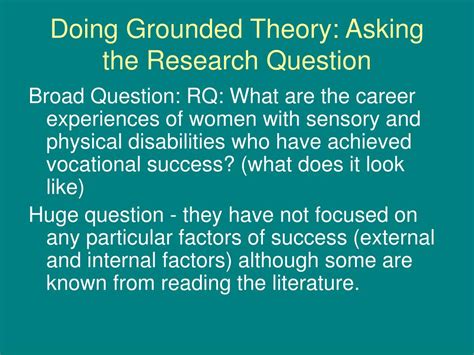 Grounded Theory Example Questions