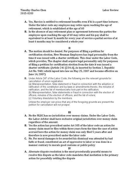 grounds for strike labor code