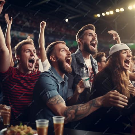 group cheering in a bar