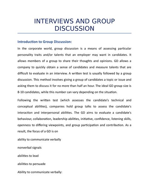 group discussion introduction example