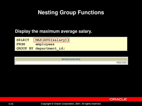 group functions can be nested to what depth