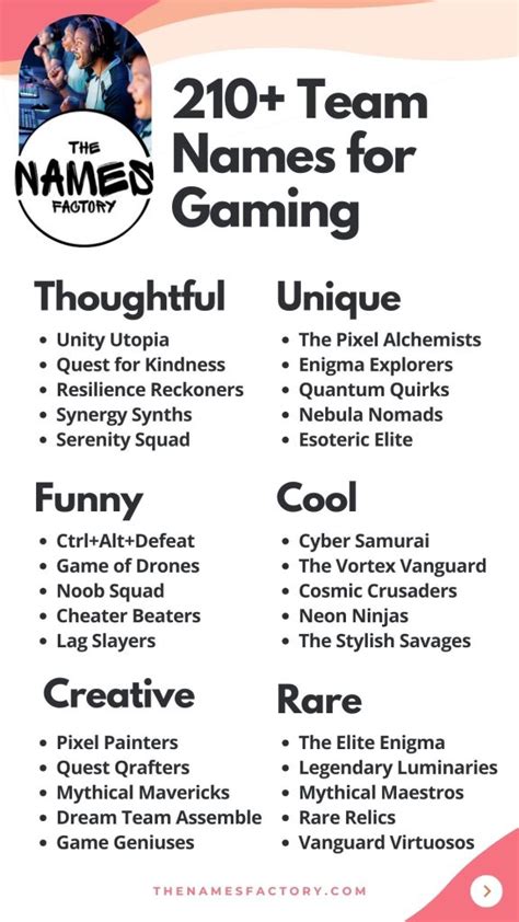 Group Names For Gaming Groups