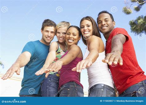 group of friends having fun