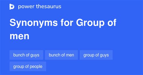 group of men synonym