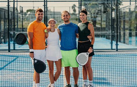group playing padel