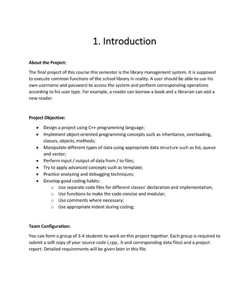 group project introduction example