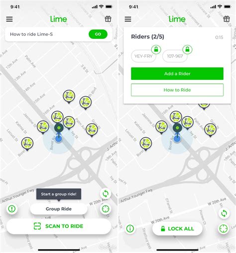 Group Ride Uber Lime