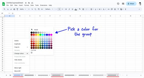 group sheets in google sheets