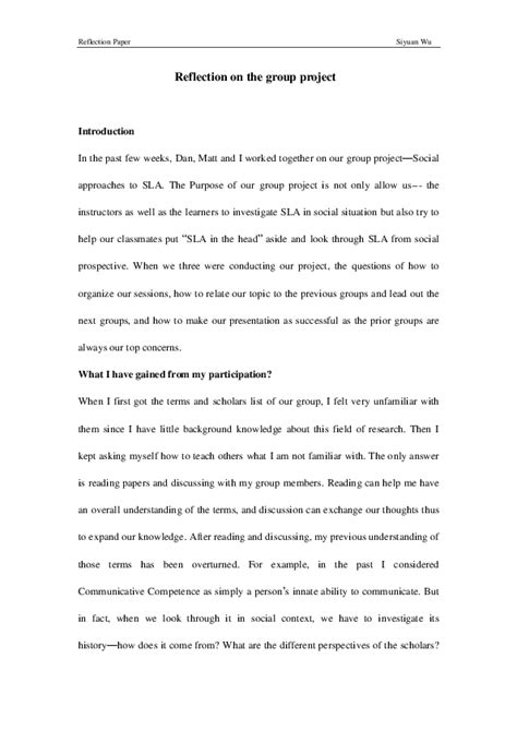 group work introduction example