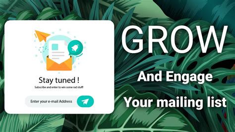Growing your mailing list