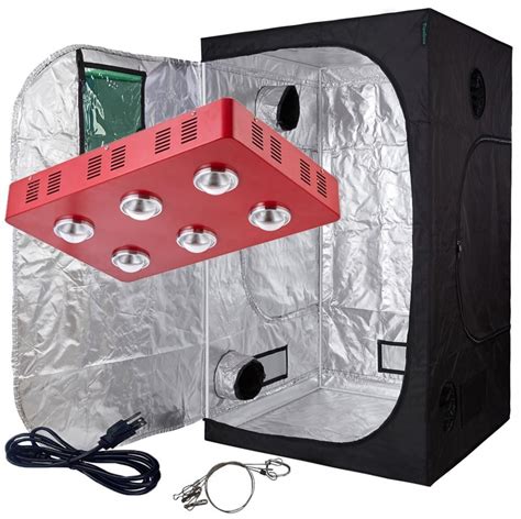 growing tent with lights
