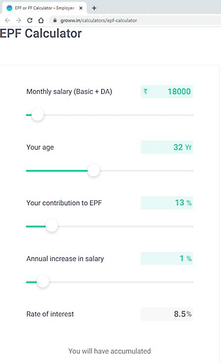 Groww Calculator Epf