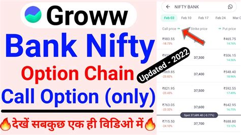 groww option chain nifty