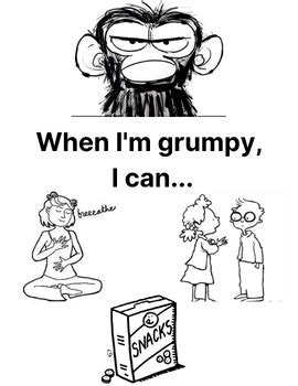 grumpy monkey coloring page free printable template