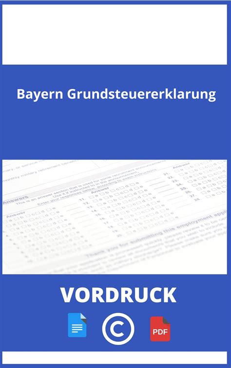 Grundsteuererklärung 2022 Formular Bayern