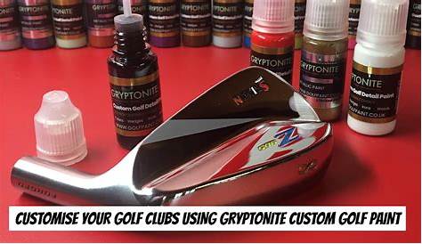 Gryptonite Golf Club Paint Twin Pack Gold - Black 10ml Bottles - Custom