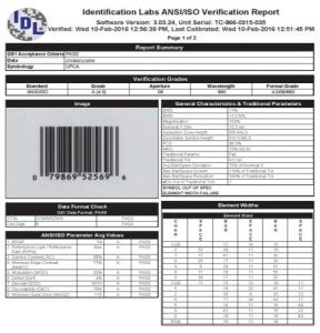 gs1 barcode verification report
