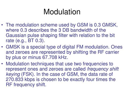 Gsm Modulation Scheme