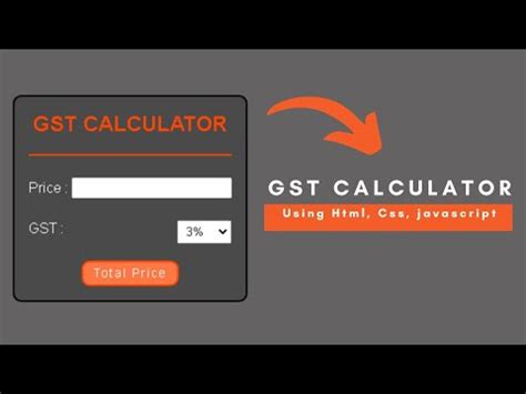 Gst Calculator Using Javascript