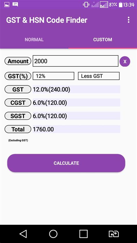 Gst Calculator With Hsn Code