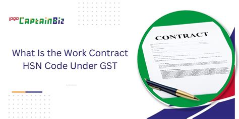 Gst Hsn Code Work Contract