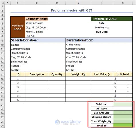 Gst Invoice Format In Excel With Macro