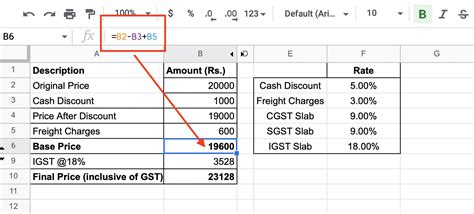 Gst Rate Excel Sheet