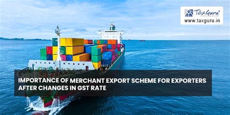 gst rate on sea freight export